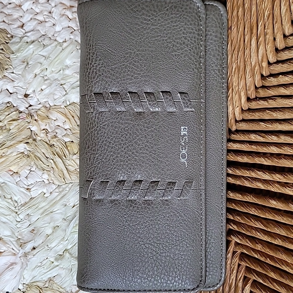 Joe's Jeans clutch wallet putty green